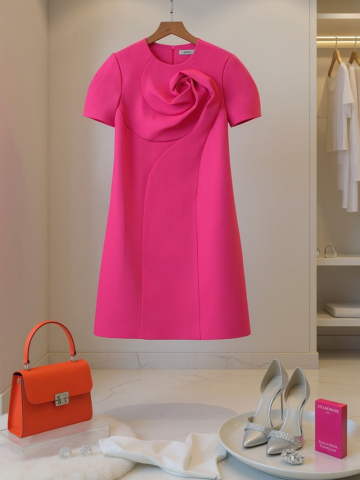JESSICA FUCHSIA SHIFT DRESS