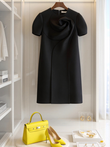JESSICA BLACK SHIFT DRESS