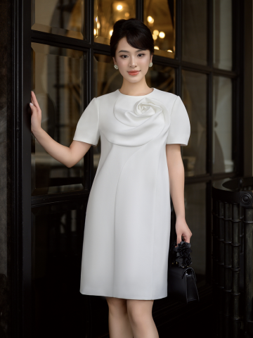 JESSICA WHITE SHIFT DRESS