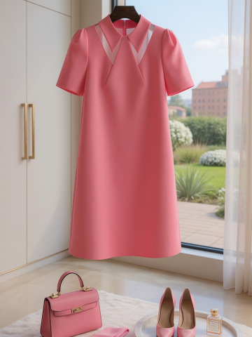 IRIS PINK SHIFT DRESS